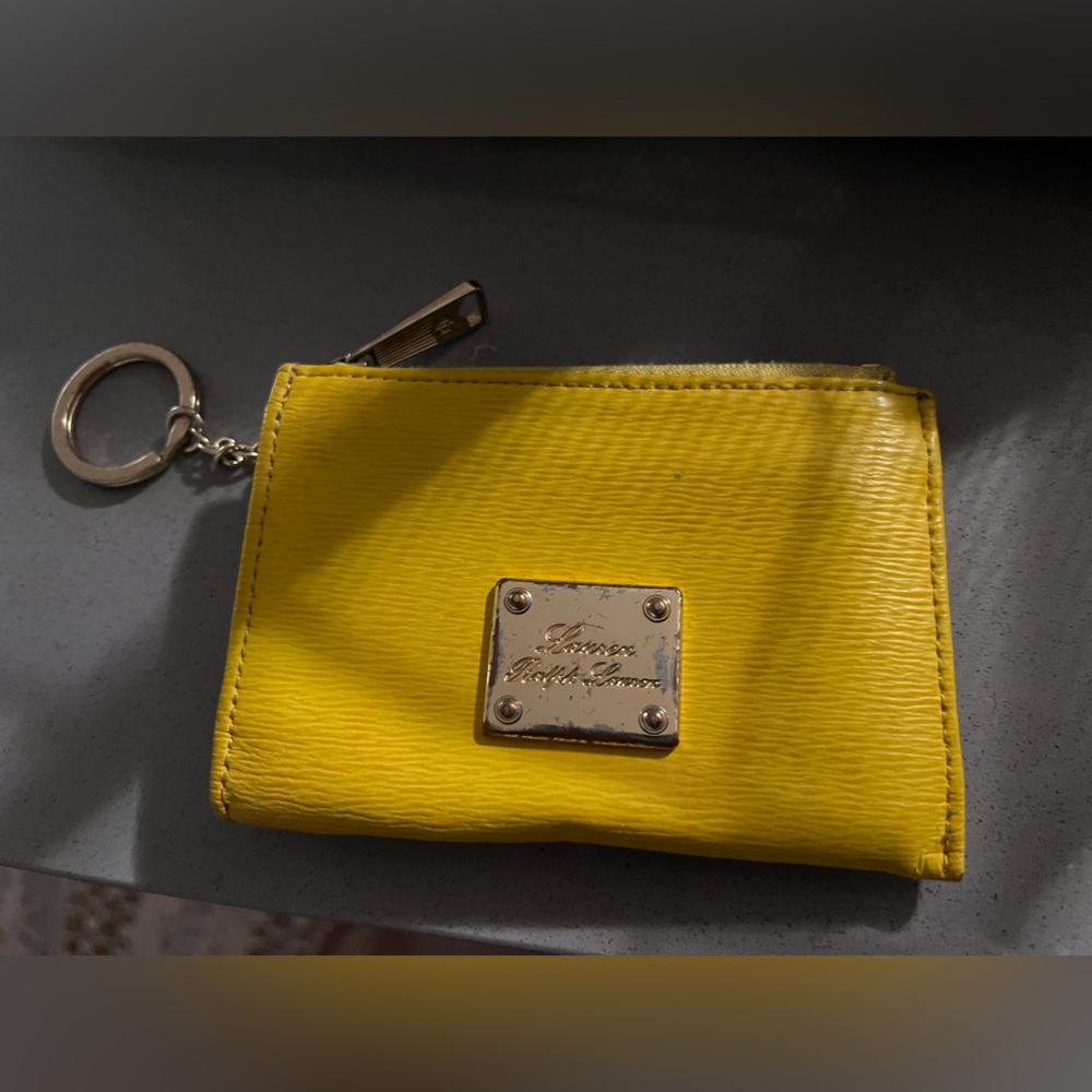 Ralph Lauren Solaire Sloan Street Key Coin Case with ID Holder Key Chain Wallet